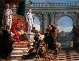 Maecenas presenterer kunstene for Augustus, 1743