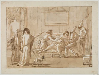 Punchinellos Mor (?) Syk i svangerskapet, ca.1800