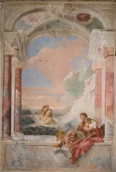 Thetis trøster sønnen Akilles, fra Iliadens rom i Palazzina, 1757