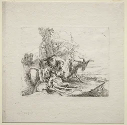 Ulike caprices: Kvinnen med tamburin, 1785.