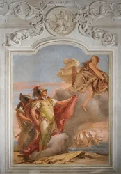 Venuss farvel til Aeneas, fra Aeneidens rom i Palazzina, 1757