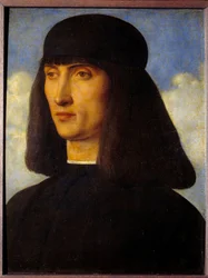 Manneportrett. Maleri av Giovanni Bellini dit il Giambellino (1430-1516)