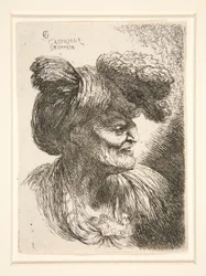 Figur mot høyre, fra serien Small Studies of Heads