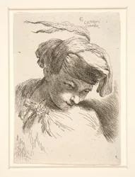 Figur med hodet lent mot skulderen, fra serien Small Studies of Heads