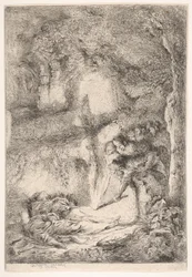 Å finne likene til de hellige Peter og Paulus, ca. 1647-51.