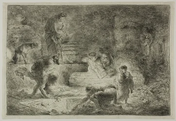 Tobit begraver de døde