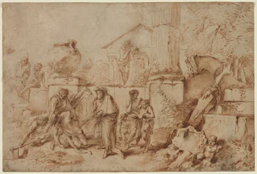 Tobit begraver de døde, 1640-tallet.