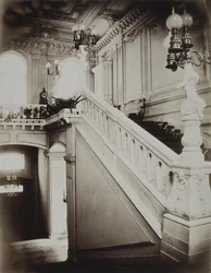 Stroganov-palasset i St. Petersburg. Den store trappen med nedre vestibyle, 1860-tallet