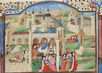 Decameron, Decameron-fortellernes avreise fra Firenze