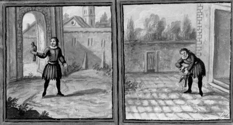 Dekameron, Fredrik av Alberighi leker med falken sin; Fredrik dreper dyret. Femte dag, novelle 9