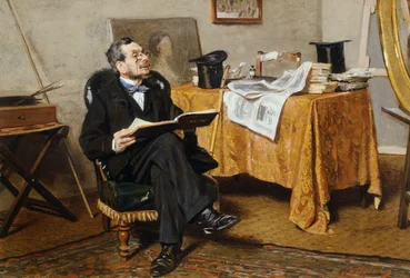 Interiør med figur, av Giovanni Boldini