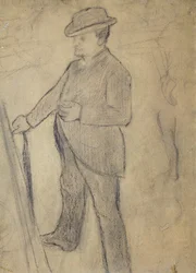 Portrett av Boldini, av Edgar Degas (1834-1917), tegning