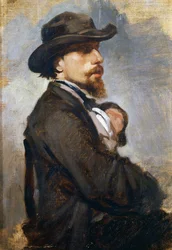 Portrett av den italienske maleren Vincenzo Cabianca (1827-1902)