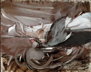 Stilleben med viltmaleri av Giovanni Boldini (1842-1931) 1911 Dim.75x93 cm Pistoia, Boldini Collection