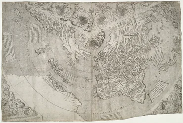 Verdenskart, Mundu [sic] spericum ... du vil kjenne flid John Matthew Contareni .., av Contarini, Giovanni og Francesco Rosselli