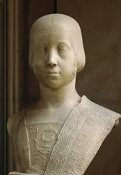 Beatrice d#39;Este, søster til Isabella og kone til Lodovico il Moro Sforza, hertugen av Milano ...