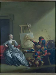 Harlekinmaleren, ca. 1742
