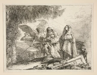 Joseph Carrying Jesus in his Arms, fra serien Idee pittoresche sopra la fuga in Egitto (Flight into Egypt)