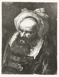 Gammel mann med turban Samling av hoder (serietittel) Raccolta di Teste (serietittel)