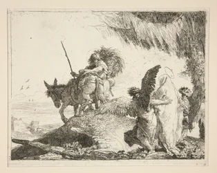 The Holy Family Between Two Angels, fra serien Idee pittoresche sopra la fuga in Egitto (Flight into Egypt)