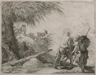 The Holy Family on a Rocky Path, fra serien Idee pittoresche sulla fuga in Egitto (Flight into Egypt)