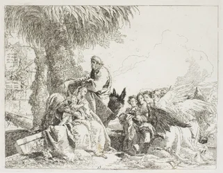 The Rest on the Flight, plate tretten fra The Flight into Egypt