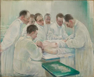 Kirurgi (olje på lerret)