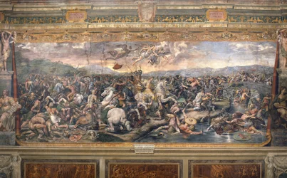 Bataille du pont Milvius - Slaget ved Milvian Bridge - Penni, Gianfrancesco (1496-1528) - 1517-1524 - Fresco - Apostolisk palass, Vatikanet