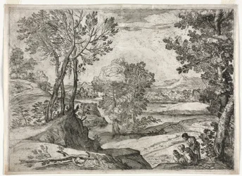 Landskap med en familie, 1643.