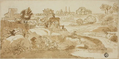 Utsikt over Roma, med Via Appia