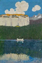 Panorama over Flims. Triptyk, høyre panel, 1904