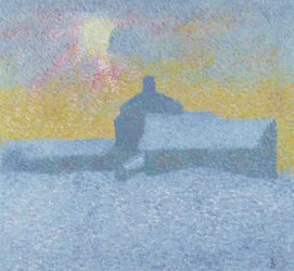 Vintertåke, vinter i Maloja