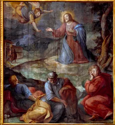 Bønnen i hagen med oliventrær Fresco av Giovanni Balducci sa il Cosci (1560-1603) 1594-1600 Roma, Santa Prassede, Italia
