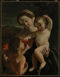 Madonna og barnet med spedbarnet Johannes døperen