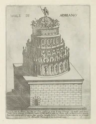 Mausoleet av Hadrian Mole di Adriano (tittel på objekt) Moderne og gamle monumenter og bygninger i Roma (serietittel) Ornamenti di fabriche antichi et moderni dell