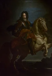 Portrett av Francesco Farnese til hest, ca. 1705 (olje på lerret)