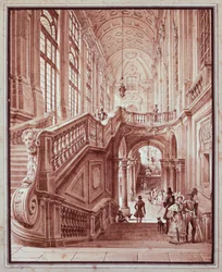 Hall of Palazzo Madama, av Giovanni Migliara (1785-1837)