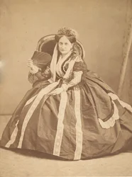 [La Comtesse sittende med vifte], 1860-tallet.