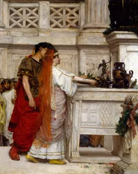 Ekteskapsforslag, av Giovanni Muzzioli (1854-1894), Detalj
