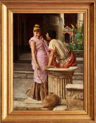 Pompei-scene (olje på lerret)