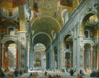 Interiør av Peterskirken, Roma, ca. 1754.