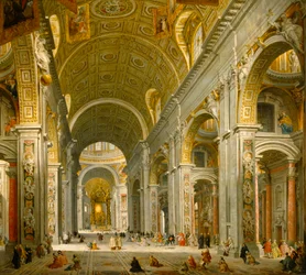 Interiøret i Peterskirken i Roma