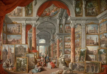 Bildegalleri med utsikt over det moderne Roma