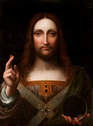 Cristo Salvator Mundi (olje på trepanel)