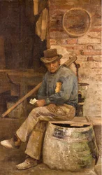 Portrett av Macon (Portrett av en murer), maleri av Giovanni Sottocornola (1855-1917), 1891, privat samling