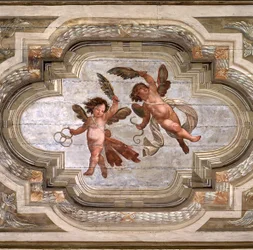 Cupids, hvelv i Hall of the Theological Virtues (fresco)