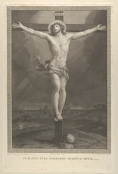 Kristus korsfestet på korset, med en hodeskalle ved foten, ca. 1770-1803