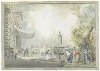 Utsikt over Villa Borghese Pinciana og Villa Borghese-hagene i Roma La ville Borghese (tittel på objekt) Utsikt over Roma og omgivelsene (serietittel)