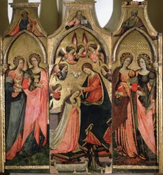 Triptyk med Jomfruens kroning, 1400-tallet, Gaeta, bispedømmemuseet
