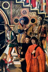Den mirakuløse helbredelsen av datteren til Benvegnudo da San Polo takket være en relikvie av korset, ca. 1502 (olje på lerret)